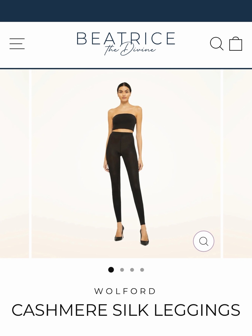Wolford Navy Cashmere Silk Leggings XS Tights $270
